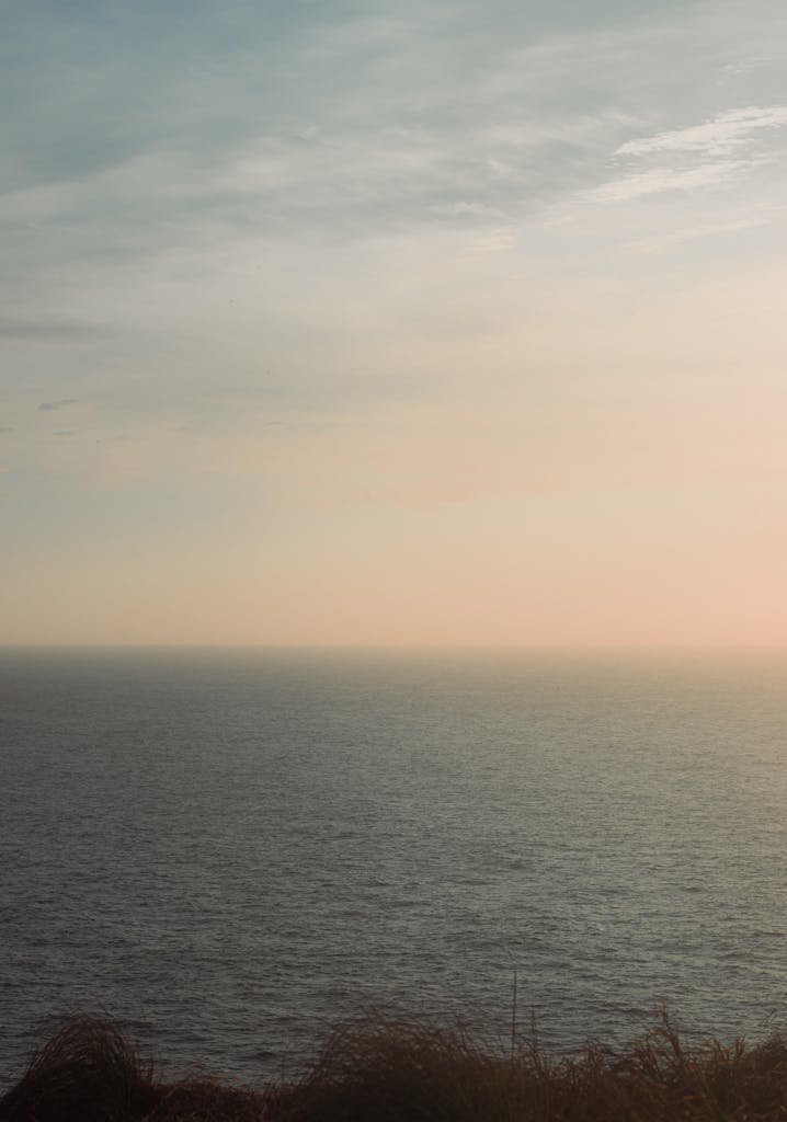 View of a Seascape at Sunset